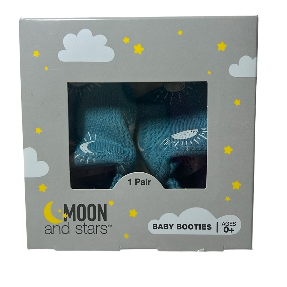 Moon & Stars Baby Booties size 0 CJ4
